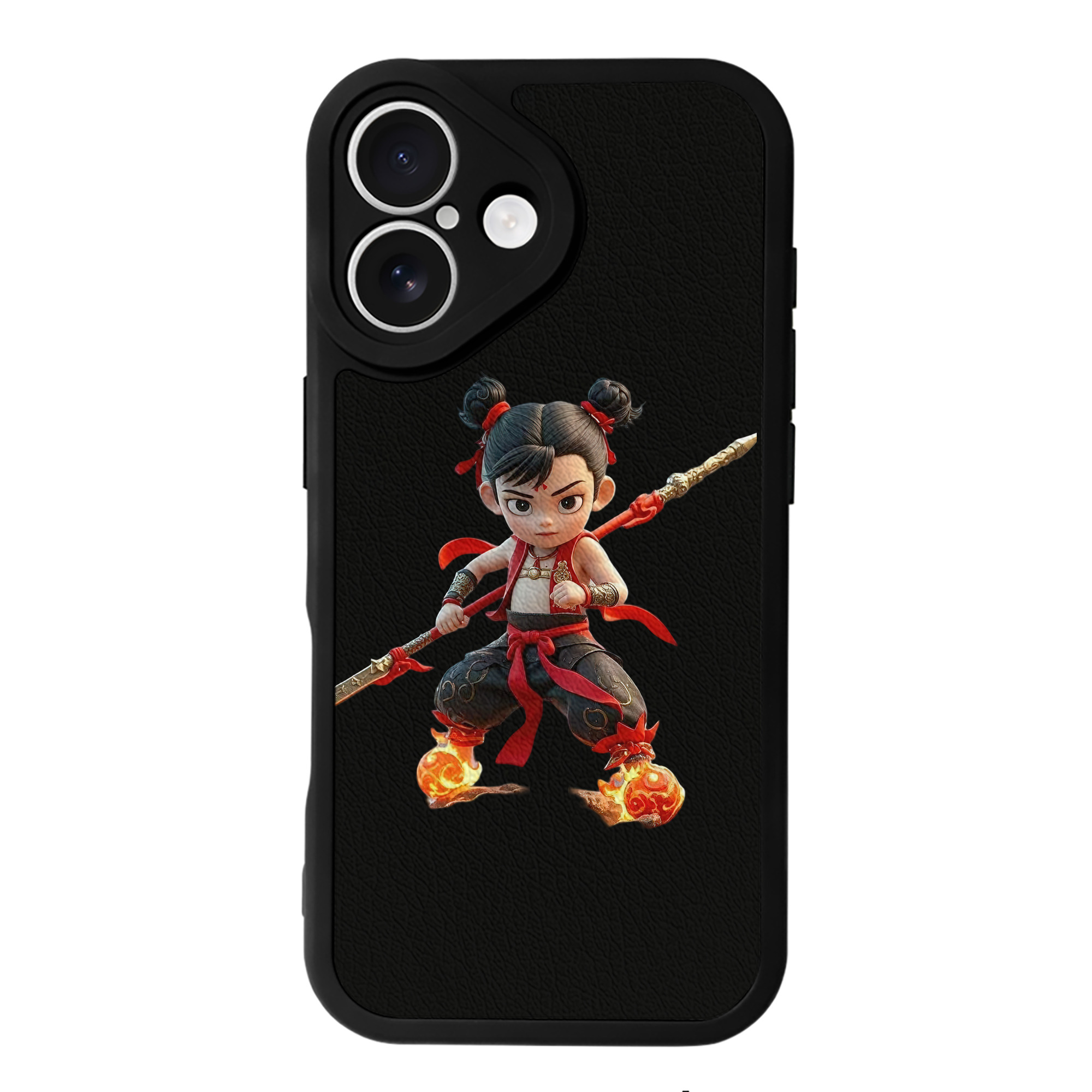 （画像用） Ne Zha 2 ナタ 魔童の大暴れ 【iPhone 16シリーズ対応】シリコンスマホケース（レザー調） 材質：シリコン